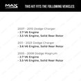 thumbnail image 3 of MAX Advanced Brakes - Rear Brake Kit For 2006-2023 Dodge Charger| Carbon Ceramic Brake Pad and Rotor Kit| Cross-Drilled Brake Rotors, 3 of 9
