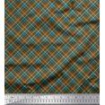 thumbnail image 1 of Soimoi Poly Georgette Fabric Diagonal Check Decor Fabric Printed Yard 42 Inch Wide, 1 of 5