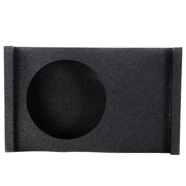 QPower Single 10" Sub Enclosure, Universal Shallow Mount for GMC, Chevy, & Ford Trucks