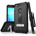thumbnail image 1 of BLACK BEYOND CELL TRI-SHIELD RUGGED CASE COVER with KICKSTAND + BELT CLIP HOLSTER + LANYARD STRAP + CREDIT CARD POCKET FOR GOOGLE PIXEL XL 5.5", 1 of 10