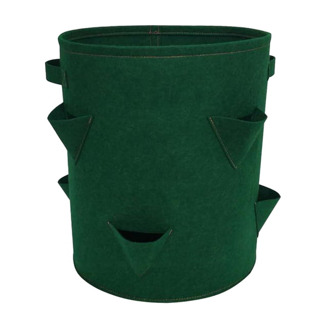 Agiferg Strawberry Planting Bag Garden Planting Bag Hanging Eight-hole Green