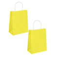 thumbnail image 1 of Oleegame 2PC 4Pcs Hand Paper Bag Kraft Paper Bag Packing Gift Bag Colorful Shopping Bag Yellow, 1 of 3