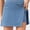 Blue, variant on Elvqul Womens Skirt A-Line Mini Skirt Summer Side Slits White Elastic Waist Short Skirt for Juniors