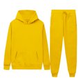 thumbnail image 1 of Weiqiqre Sweat Suits for Men Solid Color Loose Fit Basic Pullover Hoodies Sweatshirt Sport Jogging Suits, 1 of 7