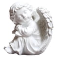 thumbnail image 2 of Resin White Angel Statue Desktop Decor Cupid Angel Decor Collection Window Props Christmas lean knee left think, 2 of 9