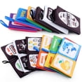 thumbnail image 4 of Soft Baby Cloth Book Infant Educational Black & White Traffic Animal Fruit Numbers Cognize Cloth Book Toy, 4 of 4