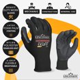 thumbnail image 2 of LINCONSON 12 pack Safety Performance Series Construction Mechanics Work Gloves (Medium, Back), 2 of 4
