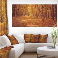 thumbnail image 1 of Yellow Forest and Fallen Leaves - Modern Forest Canvas Art, 1 of 4