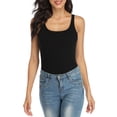 thumbnail image 1 of Women's Tank Top with Shelf Bra Adjustable Wide Strap Camisole Cotton Undershirt, 1 of 6