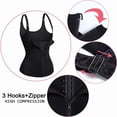 thumbnail image 3 of Women Waist Trainer Corset Zipper Body Shaper Vest with Adjustable Straps, 3 of 7