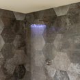thumbnail image 4 of ALFI brand LED16R - BN Pomme de Douche Pluie LED Ronde Multicolore de 16 Po, Nickel Brossé, 4 of 4