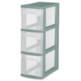 thumbnail image 1 of Sterilite 3 Drawer Narrow Tower-  Aqua, 1 of 2