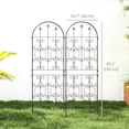 thumbnail image 3 of Outsunny Set of 2 Metal Garden Trellis, Decorative Trellis Panels, Black, 3 of 10