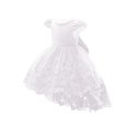 thumbnail image 2 of RXIRUCGD Robe Mignonne Unie à Manches Longues avec une Robe de Princesse et une Robe à Manches Longues à Col Rond Taille Mi-Haute pour une Jeune Fille, Blanc, Taille : 80, 2 of 9