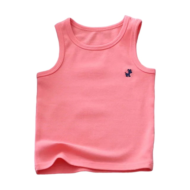 DXOUPM Débardeurs pour Garçons Doux et Respirants Chemise Sans Manches Mode Décontractée Chemises de Plage pour Enfants
