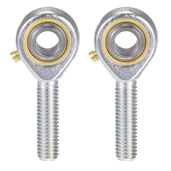 Unique Bargains 2 Pack POS8 Spherical Rod End Bearing 8mm Bore Self-lubricated Joint Bearing M8x1.25 Left Hand Male Thread