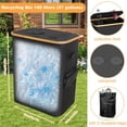 thumbnail image 4 of Longzhuo Recycling Bin, 140L/37 Gallon, Black, Oxford Cloth & Bamboo, Collapsible, Removable Lid, Portable, Kitchen & Home Office, Bottle, Can, Glass, Waste Plastic Recycling Bin, 4 of 8