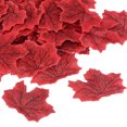thumbnail image 1 of Unique Bargains Artificial Leaves Fall Maple Autumn Fake Leaf Decoration, Red 300 Pack, 1 of 5