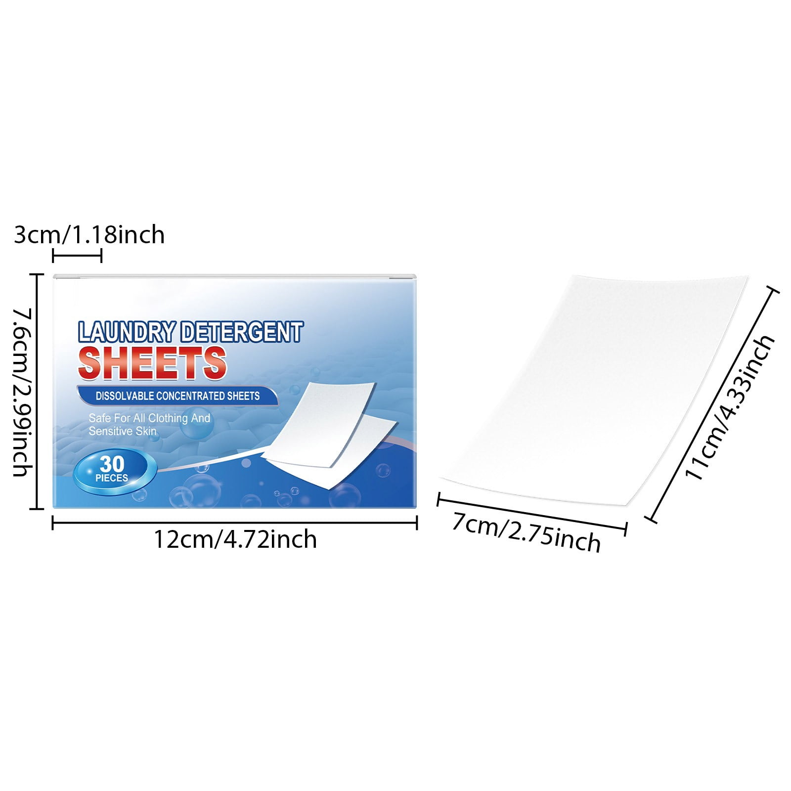 Travel Laundry Detergent Sheets Low-Foam Bubbless Paper, Washing Powder Laundry Detergent for Clothes, Fresh Lemon Scent, Pre-Measured, Space-Saving