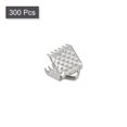 thumbnail image 3 of Unique Bargains 300Pack Ribbon Crimp Clamp Ends 6mm Cord End Clasp for DIY Craft Silver Tone, 3 of 7