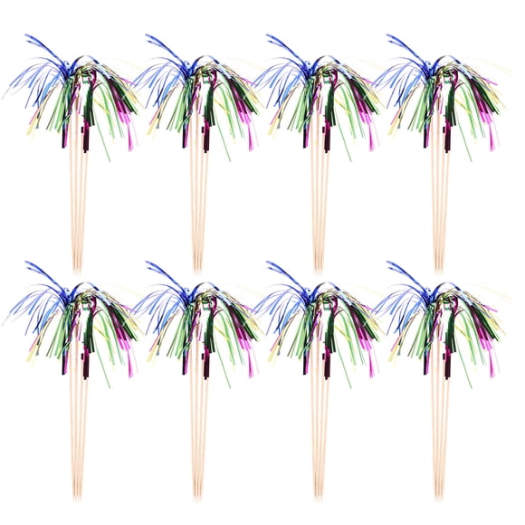 HOOWIFFY 100 Pcs Cure-Dents Festifs Cure-Dents pour Gâteau Drapeaux Multicolores en Plastique pour Célébrations