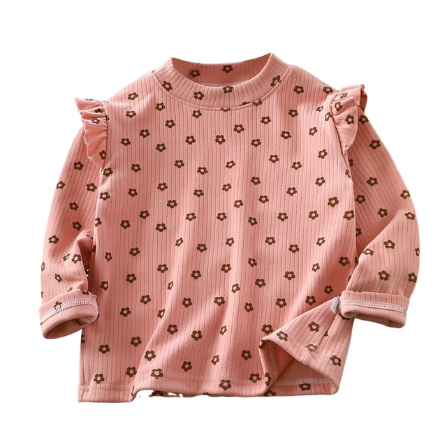 SDNall Robe à Manches Longues Mode Fille Décontractée T à Manches Longues Col Rond Imprimé Robe de Fête à Manches Longues, Robe à Manches Longues pour Filles