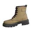 thumbnail image 2 of Styesk Bottes pour Femmes Mode Bottes Mi-Mollet pour Femmes Décontractées Bout Rond Bottes Confort Chaussures Décontractées Bottes de Travail pour Femmes, 2 of 9