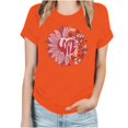thumbnail image 2 of Meichang T-Shirts Joyeuse Saint-Valentin pour Femmes Imprimé Cœur Mignon Hauts Col Rond Manches Courtes T-Shirts de Vacances Saint-Valentin, 2 of 4
