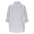 thumbnail image 4 of TIMIFIS Chemises à Manches Longues pour Femmes Grande Taille Chemise à Rayures Boutonnée Automne Décontractée Col Rabattu avec Manches Ajustables Hauts, 4 of 8
