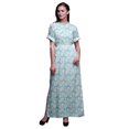 thumbnail image 1 of Bimba Rayon Rays Tie-Dye Printed Gown Kimono Sleeves Summer Long Maxi SlitDress-XSmall, 1 of 6