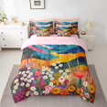 thumbnail image 2 of Erosebridal Woodland Flower Bedding Sets Queen Size, Groovy Daisy Comforter Sets with Sheets, Rustic Plant Decor, Reversible 7pcs, 2 of 5
