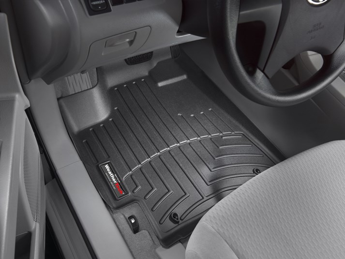 Fits 2008-2013 Toyota Highlander Weathertech Floor Liner 441151 FloorLiner; Molded Fit; Black; Thermoplastic Polyolefin TPO Vacuum Formed Material; 2 Piece
