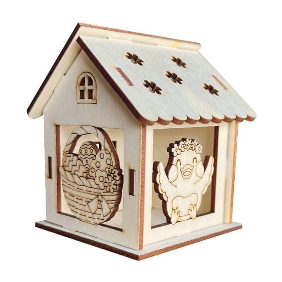 EQWLJWE Diy Toys for Girls Boys,Montessori Toys,Learning Games for Kids,Easter Delights DIY Wooden House of Creativitys Charmings Easter Cottage Build Your Own Wooden Masterpiecess