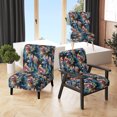 thumbnail image 1 of Designart « Charme de Fleur en Spirale » Fauteuil d'Appoint Rembourré Boho Bleu - Fauteuil à Accoudoirs Bohème et Éclectique pour Salon, 1 of 7