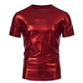 thumbnail image 2 of LUOGENLI T-shirts pour Homme pour Hommes Mode Masculine Tendance Fête Scène Brillant à Manches Courtes Col Rond T-Shirt pour Homme 4xlt T-shirts pour Hommes T-shirts Graphiques Pâques Rouge TG, 2 of 5