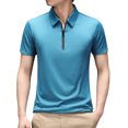 thumbnail image 3 of BOBOGOJP Button Down Shirt Men Breathable Quick Dry Solid Short Sleeve Shirt,Dark Blue M, 3 of 5