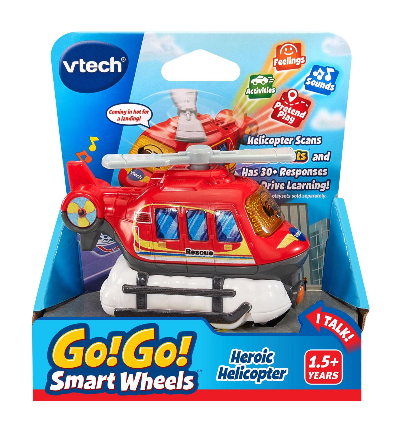 VTech Tut Tut Bolides Malo, hélico turbo - hélicoptère parlant - Version anglaise