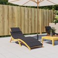 thumbnail image 1 of vidaXL Sun Lounger Cushion Black Check Pattern Oxford Fabric, 1 of 5