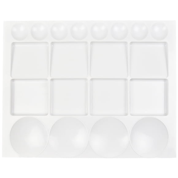 KAKOWELY Plastic Paint Color Palette Painting Pallet Tray Plastic Water Color Palette Paint Pallet,12.99"X9.84"X0.79"