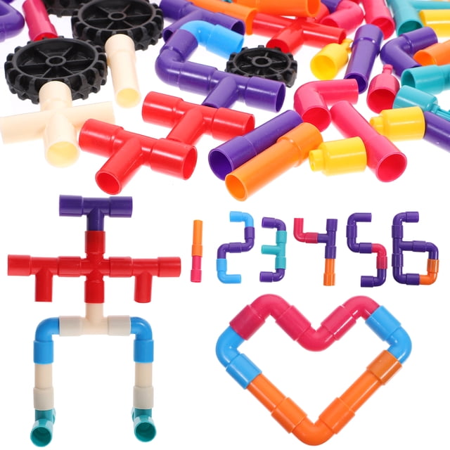 1 Set Building Block Pipe Interlocking Educational Building Block Learning Toy