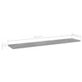 thumbnail image 4 of vidaXL Bookshelf Boards 8 pcs Concrete Grey 100x20x1.5 cm Engineered Wood, 4 of 4