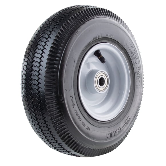 Hi-Run Sawtooth 4.10/3.50-4 4PR Pneumatic Wheelbarrow Tire Wheel 5/8" Axle Bore