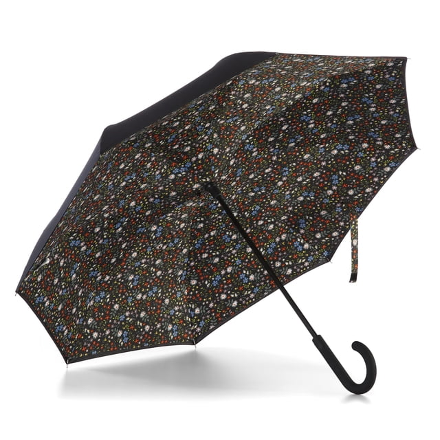 totes InBrella Parapluie à Fermeture Inversée, Revêtement Hydrofuge Invisible, Fermeture Automatique