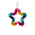 thumbnail image 1 of Set of 2 Pompom Star Ornament, 1 of 1