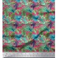 thumbnail image 1 of Soimoi Rayon Fabric Tropical Leaves Decor Fabric Printed Yard 56 Inch Wide, 1 of 5