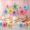 thumbnail image 4 of MTBLYS 18 Pcs Springtime Paper Fan Decorations Multicolor Flower Decor 3 Size Variations Classroom Holiday Party Decor Wedding Use, 4 of 6