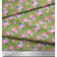 thumbnail image 2 of Soimoi Tissu en Rayonne à Pois, Feuilles et Roses Imprimé Floral pour Couture, Largeur 56 Pouces, 2 of 3