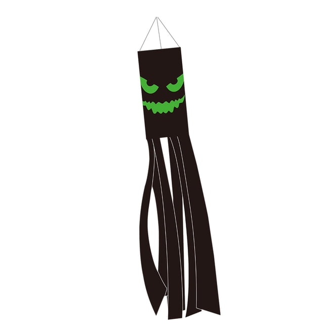 B Halloween Night Light Windpipe Flag Outdoor Courtyard Decoration Ghost Windpipe Flag