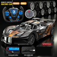 thumbnail image 1 of 4WD RC Sports Car High Speed Remote Control Mini Scale Model Vehicle Electric Drift Racing Car Toys for Boys Kids Back to School Orange 21cm, 1 of 6