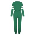 thumbnail image 4 of Survêtements Deux Pièces pour Femmes, Ensemble Décontracté à la Mode pour Femmes, Ample, Imprimé, à Manches Longues, Col Rond, avec Cordon de Serrage, Tenue de Course Deux Pièces, Ensemble S-31 Vert 4TG, 4 of 5